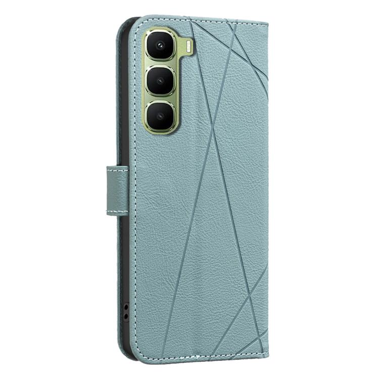 For Infinix Hot 60 Pro 4G Geometric Pattern RFID Leather Phone Case