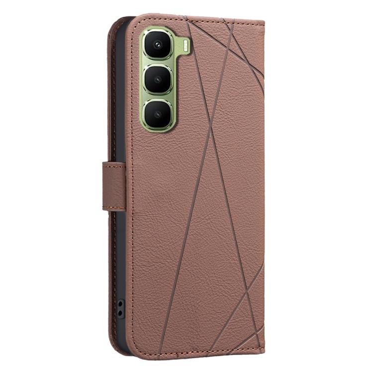 For Infinix Hot 70 5G Geometric Pattern RFID Leather Phone Case