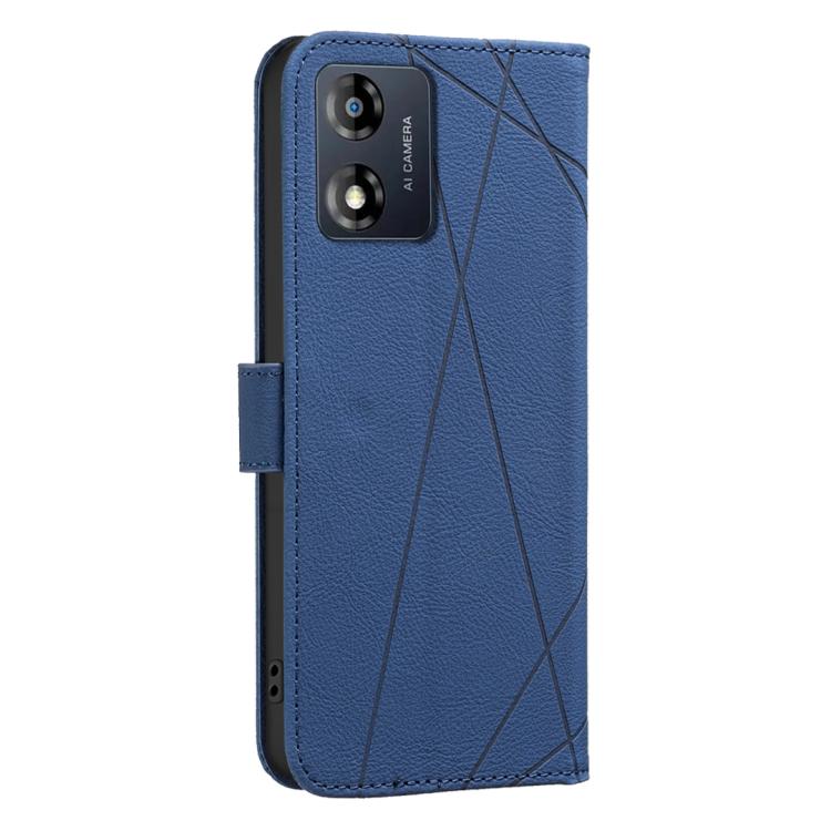 For Motorola Moto E13 4G Geometric Pattern RFID Leather Phone Case