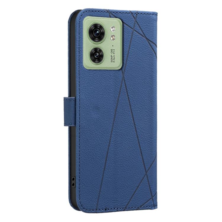 For Motorola Edge 40 Geometric Pattern RFID Leather Phone Case