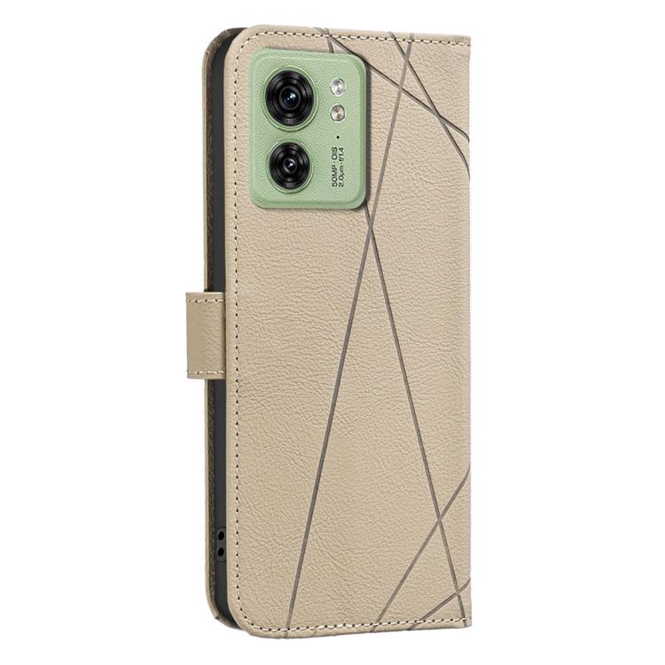 For Motorola Edge 40 Geometric Pattern RFID Leather Phone Case