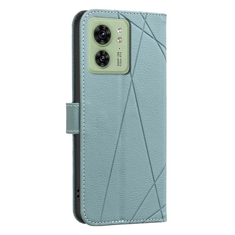 For Motorola Edge 40 Geometric Pattern RFID Leather Phone Case