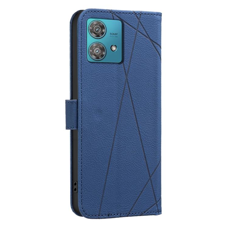 For Motorola Edge 40 Neo Geometric Pattern RFID Leather Phone Case