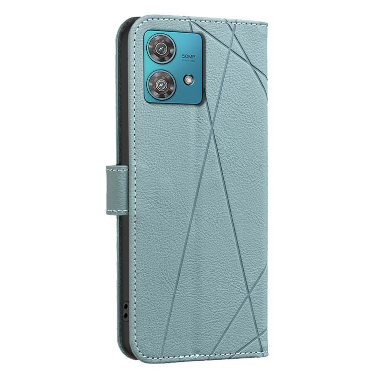 For Motorola Edge 40 Neo Geometric Pattern RFID Leather Phone Case