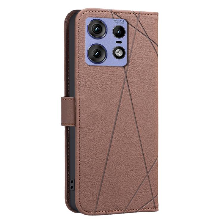 For Motorola Edge 50 Pro 5G Geometric Pattern RFID Leather Phone Case