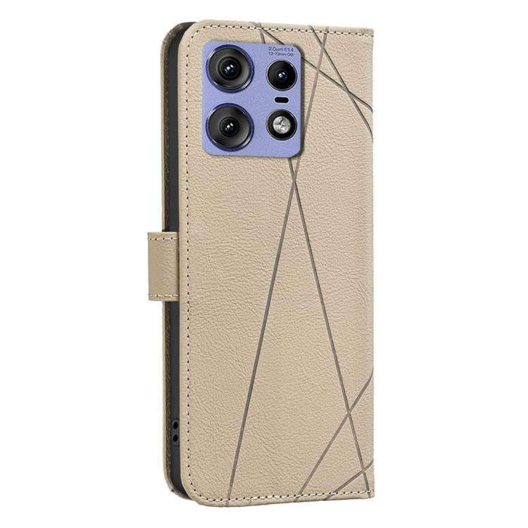 For Motorola Edge 50 Pro 5G Geometric Pattern RFID Leather Phone Case
