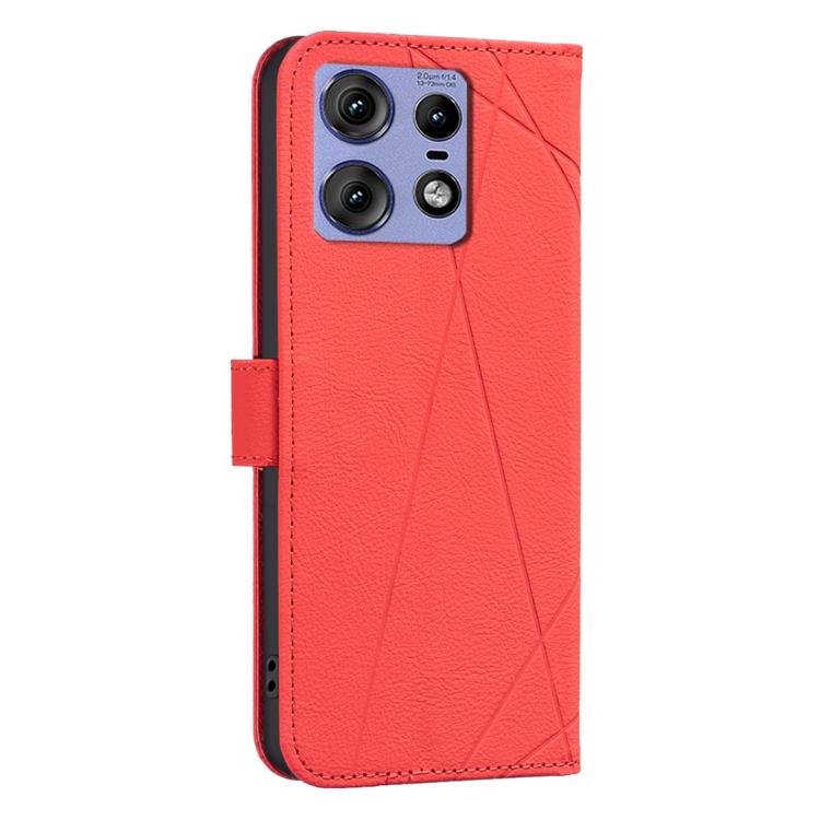 For Motorola Edge 50 Pro 5G Geometric Pattern RFID Leather Phone Case