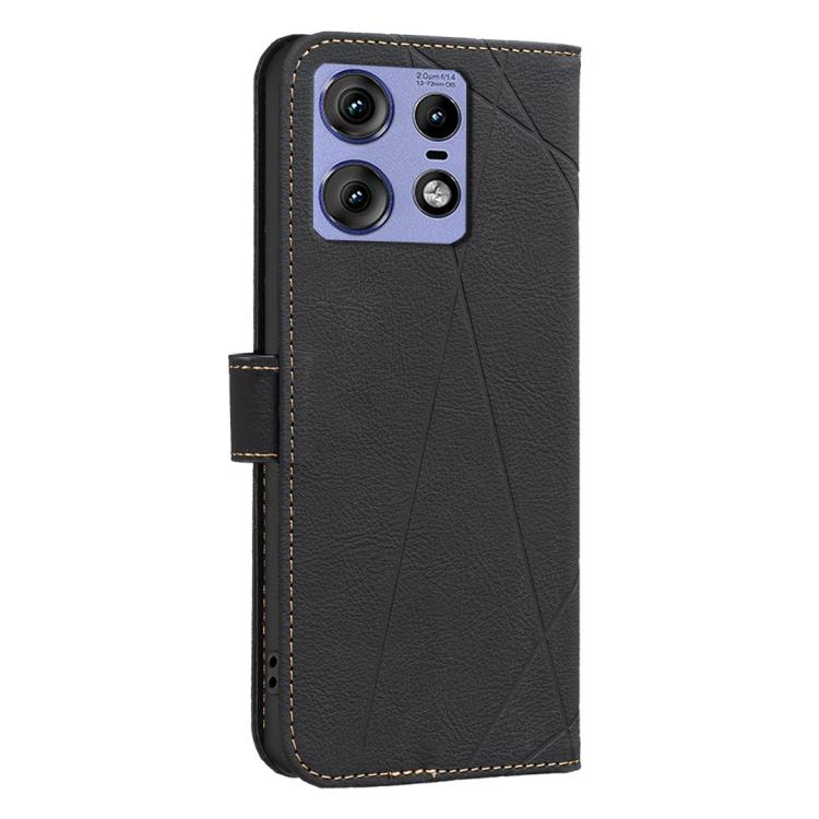 For Motorola Edge 50 Pro 5G Geometric Pattern RFID Leather Phone Case