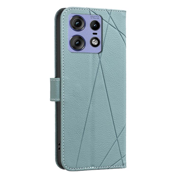 For Motorola Edge 50 Pro 5G Geometric Pattern RFID Leather Phone Case