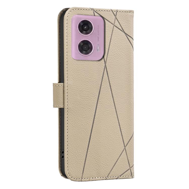 For Motorola Moto G04 / G24 / E14 Geometric Pattern RFID Leather Phone Case