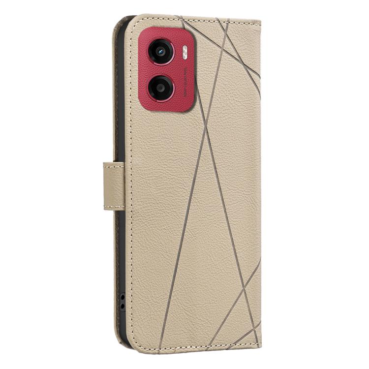 For Motorola Moto G05 / E15 Geometric Pattern RFID Leather Phone Case
