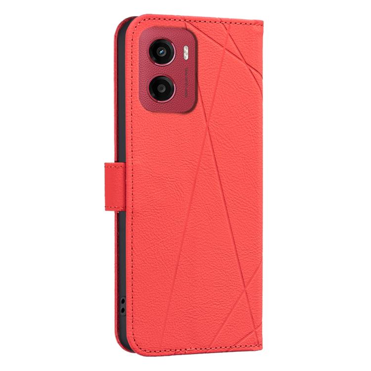 For Motorola Moto G05 / E15 Geometric Pattern RFID Leather Phone Case
