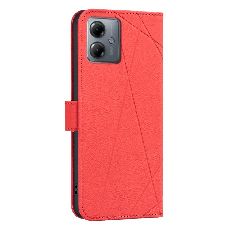 For Motorola Moto G14 4G / G54 5G EU Geometric Pattern RFID Leather Phone Case