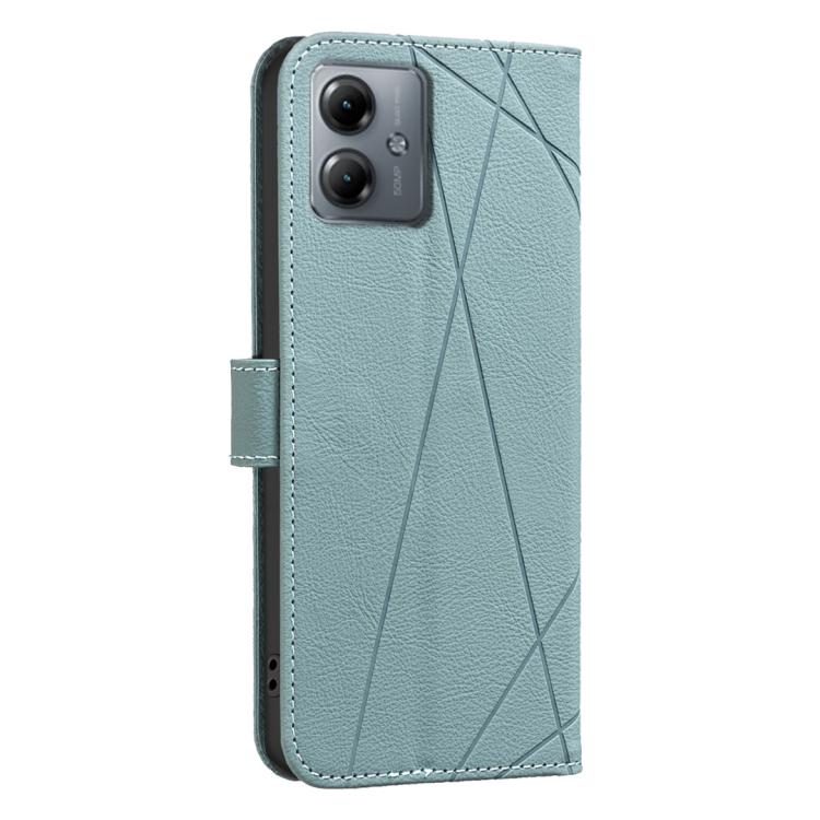 For Motorola Moto G14 4G / G54 5G EU Geometric Pattern RFID Leather Phone Case