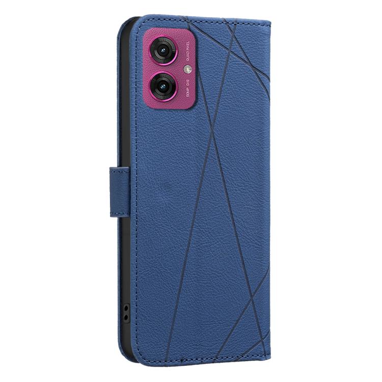For Motorola Moto G55 5G Geometric Pattern RFID Leather Phone Case