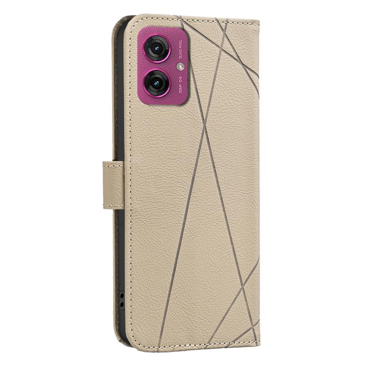 For Motorola Moto G55 5G Geometric Pattern RFID Leather Phone Case
