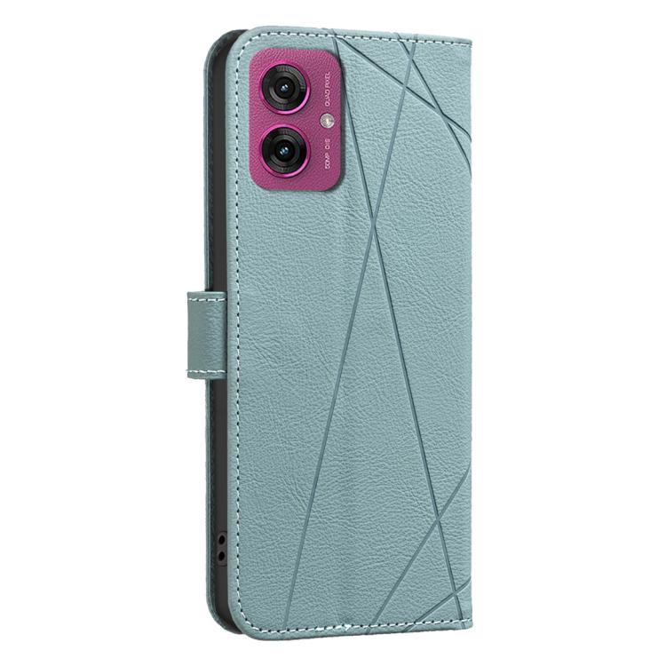 For Motorola Moto G55 5G Geometric Pattern RFID Leather Phone Case