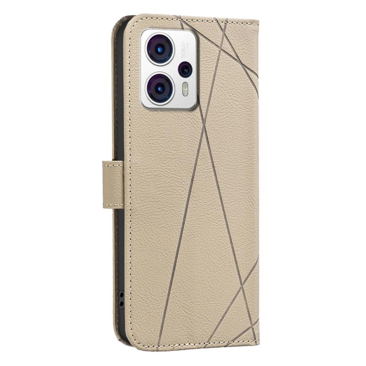 For Motorola Moto G73 5G Geometric Pattern RFID Leather Phone Case