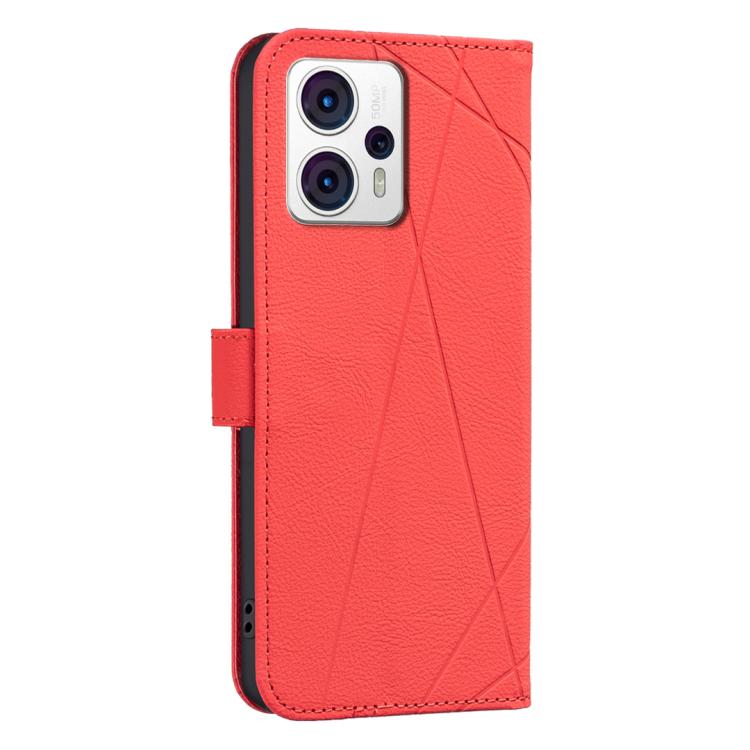 For Motorola Moto G73 5G Geometric Pattern RFID Leather Phone Case