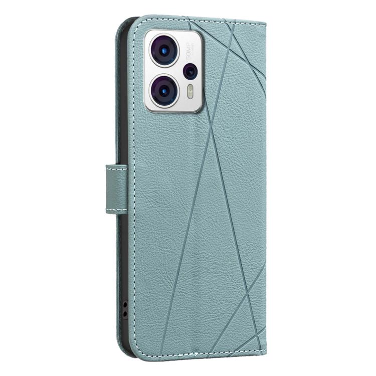 For Motorola Moto G73 5G Geometric Pattern RFID Leather Phone Case