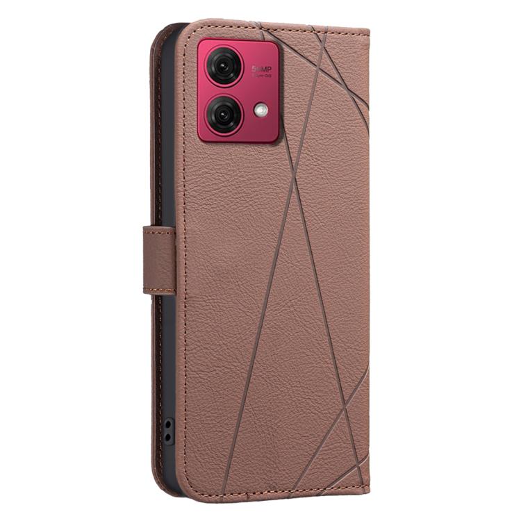 For Motorola Moto G84 5G Geometric Pattern RFID Leather Phone Case