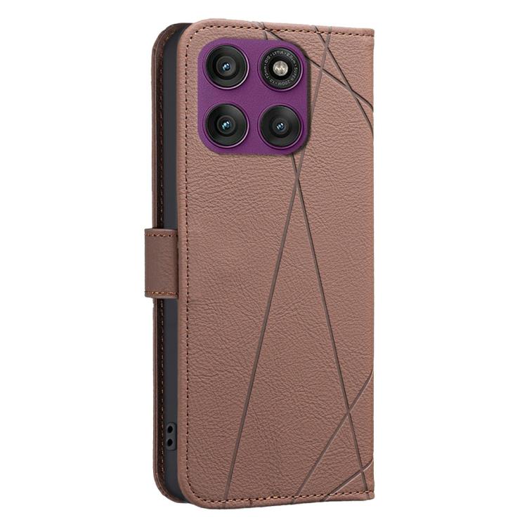 For Motorola Edge 60 Pro Geometric Pattern RFID Leather Phone Case