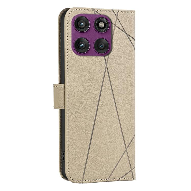 For Motorola Edge 60 Pro Geometric Pattern RFID Leather Phone Case