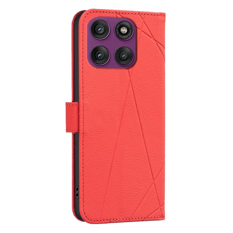For Motorola Edge 60 Pro Geometric Pattern RFID Leather Phone Case