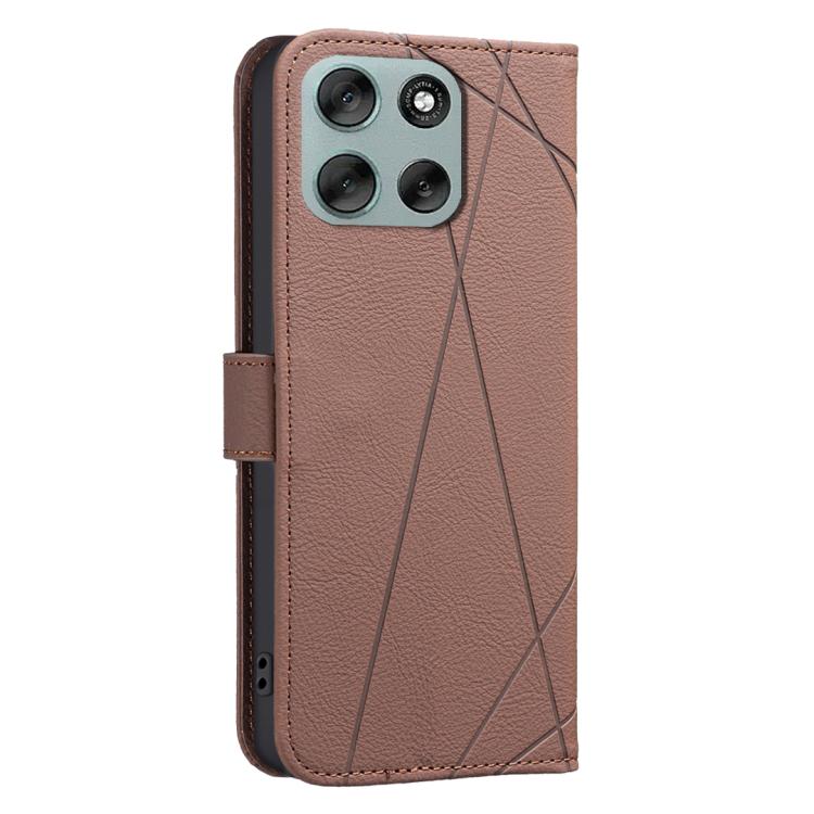 For Motorola Moto G56 5G Geometric Pattern RFID Leather Phone Case