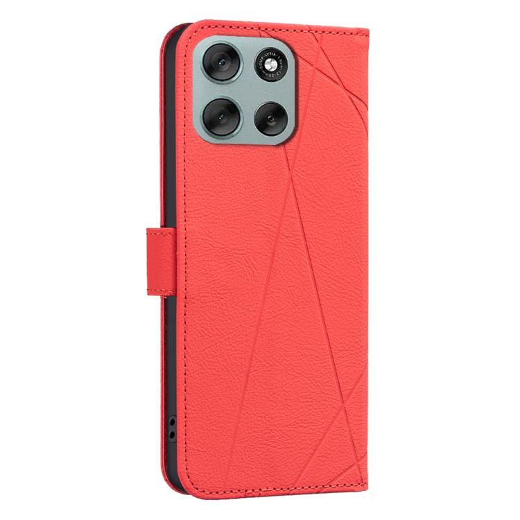 For Motorola Moto G56 5G Geometric Pattern RFID Leather Phone Case