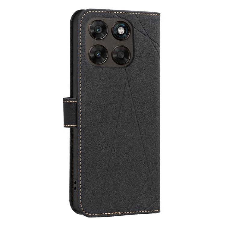 For Motorola Moto G67 5G / G77 5G Geometric Pattern RFID Leather Phone Case