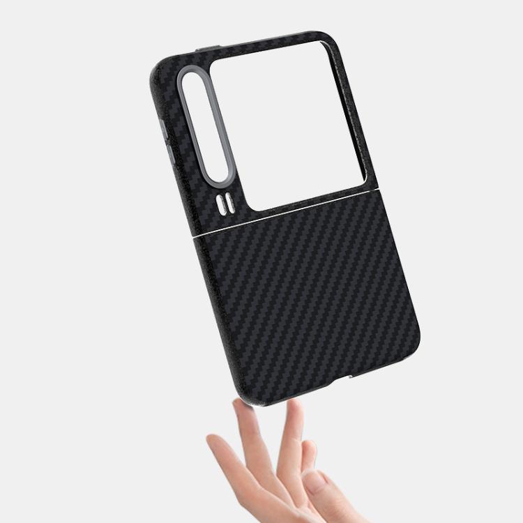 For Huawei Pura X ABEEL C Carbon Fiber Series 6D Micro Relief MagSafe Phone Case