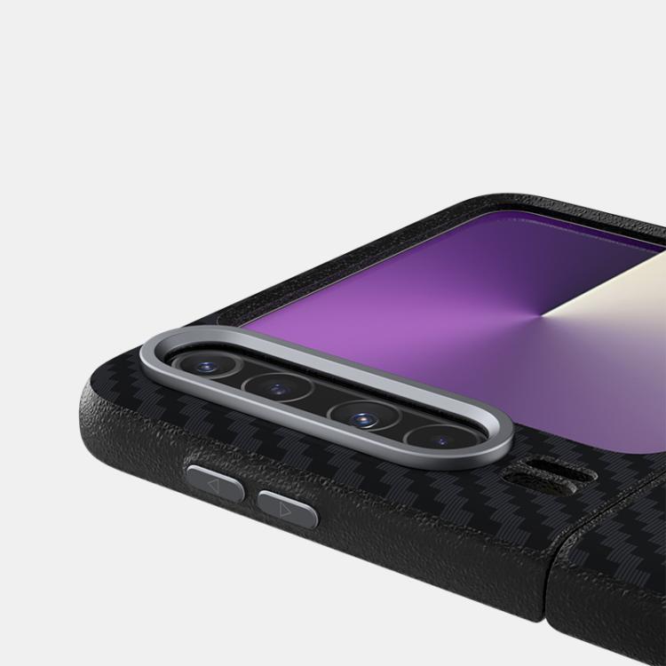For Huawei Pura X ABEEL C Carbon Fiber Series 6D Micro Relief MagSafe Phone Case