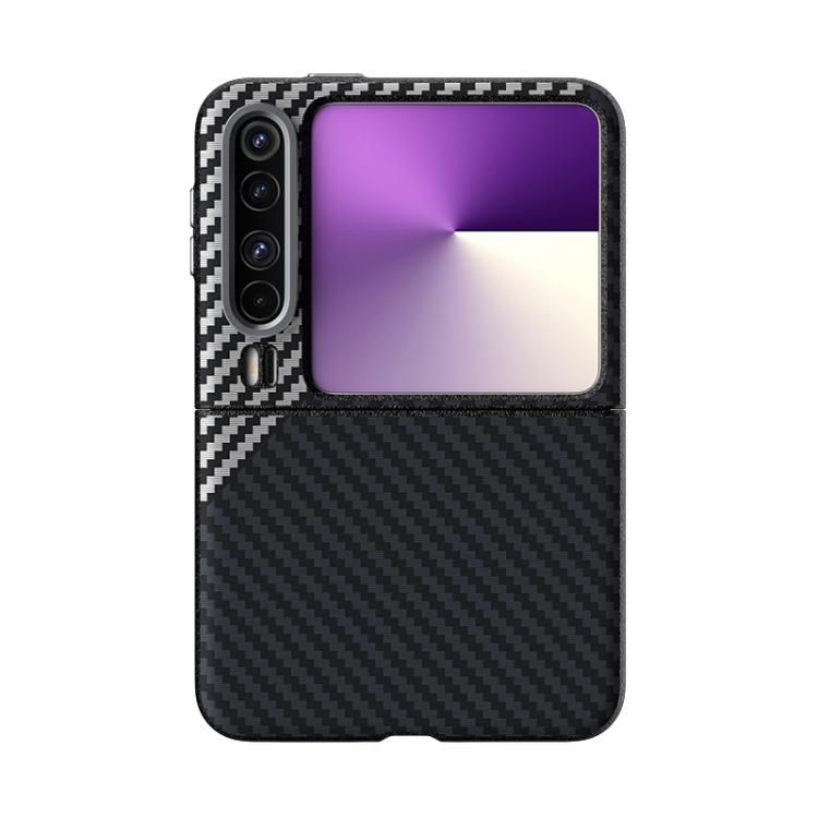 For Huawei Pura X ABEEL C Carbon Fiber Series 6D Micro Relief MagSafe Phone Case