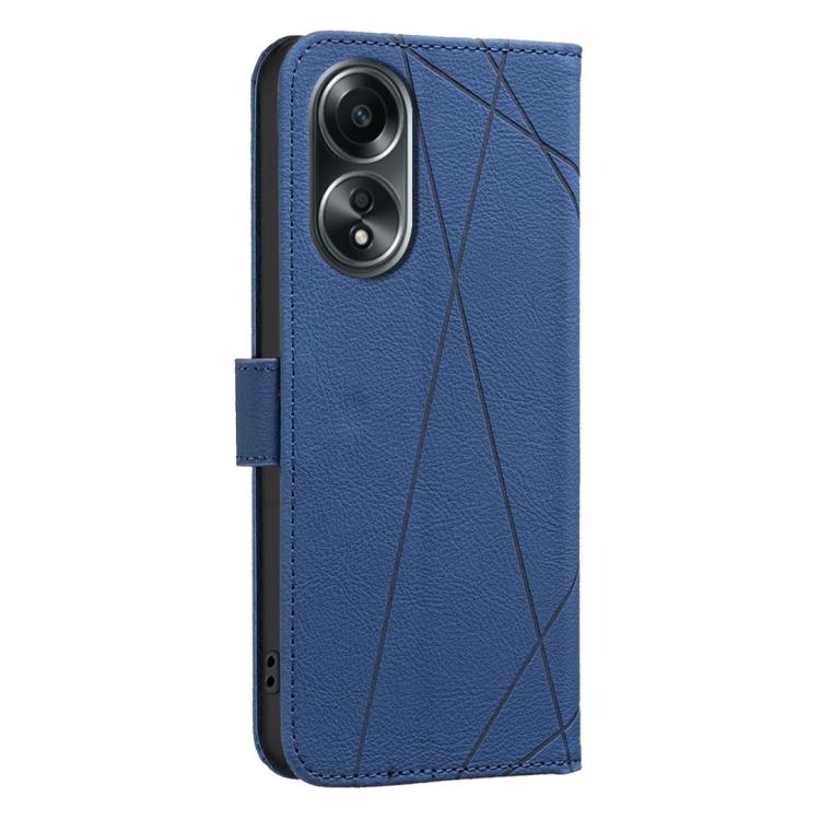 For OPPO A58 4G Geometric Pattern RFID Leather Phone Case