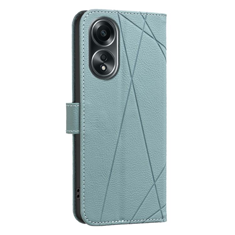 For OPPO A58 4G Geometric Pattern RFID Leather Phone Case