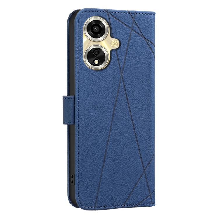 For OPPO A59 5G Geometric Pattern RFID Leather Phone Case