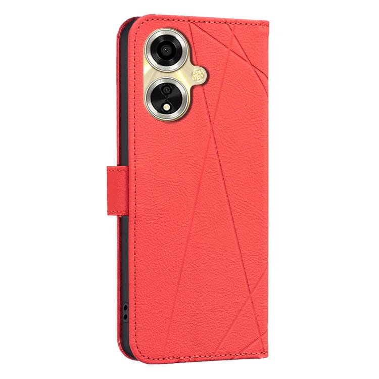 For OPPO A59 5G Geometric Pattern RFID Leather Phone Case