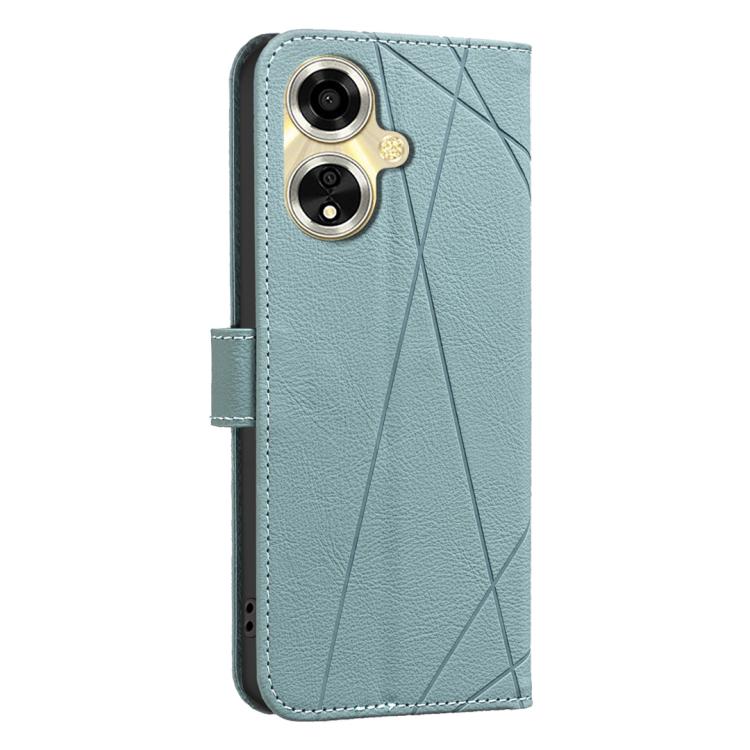For OPPO A59 5G Geometric Pattern RFID Leather Phone Case