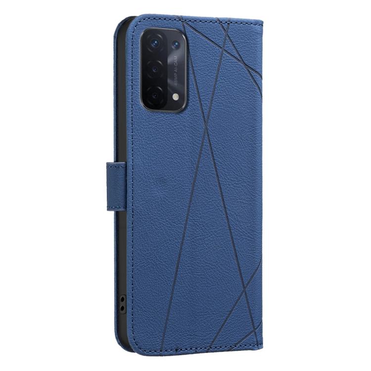 For OPPO A74 5G / A93 5G / A54 5G Geometric Pattern RFID Leather Phone Case
