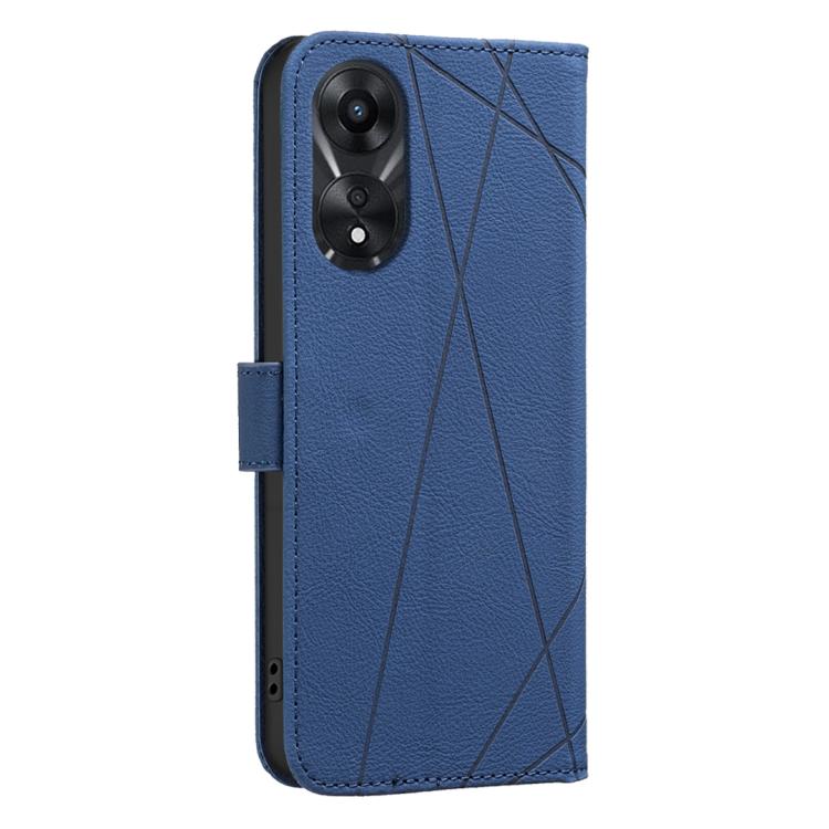 For OPPO A78 5G Geometric Pattern RFID Leather Phone Case