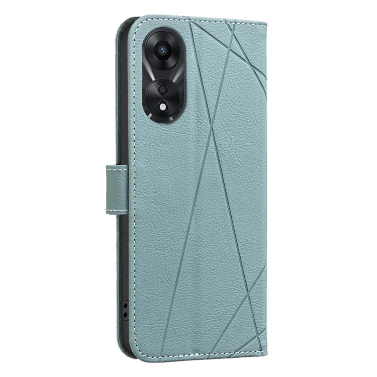 For OPPO A78 5G Geometric Pattern RFID Leather Phone Case
