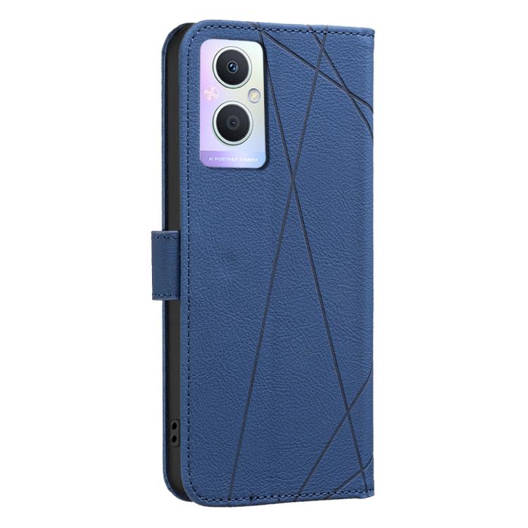 For OPPO A96 5G / Reno7 Z Geometric Pattern RFID Leather Phone Case