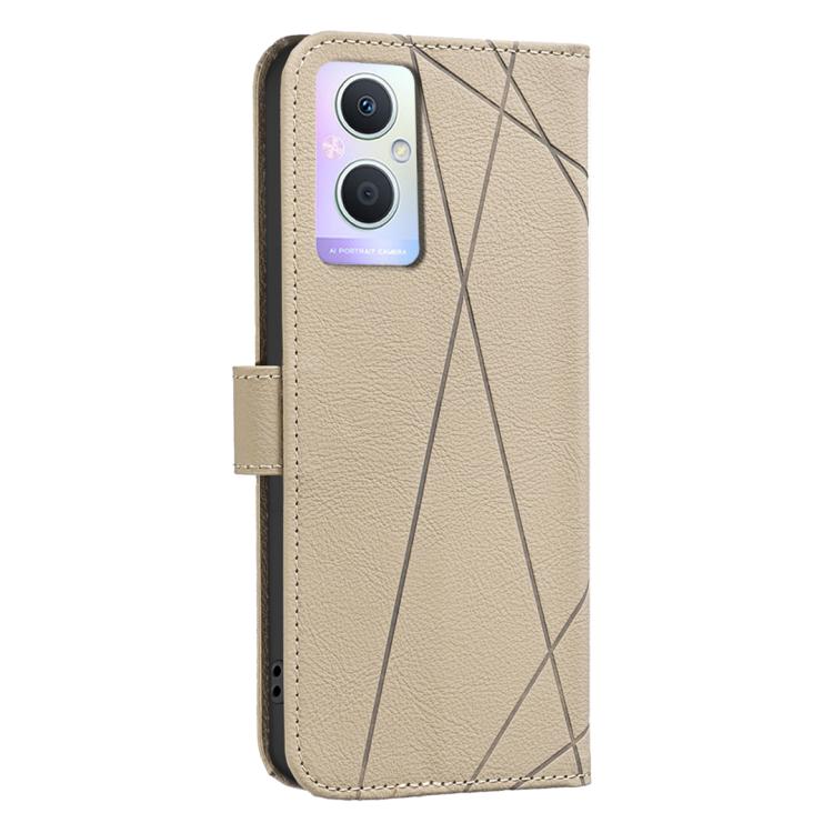 For OPPO A96 5G / Reno7 Z Geometric Pattern RFID Leather Phone Case