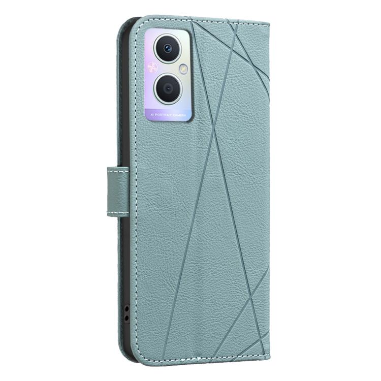 For OPPO A96 5G / Reno7 Z Geometric Pattern RFID Leather Phone Case