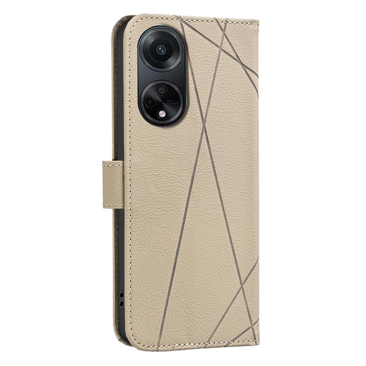 For OPPO A98 5G / F23 / A1 Geometric Pattern RFID Leather Phone Case