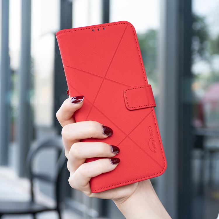 For OPPO A98 5G / F23 / A1 Geometric Pattern RFID Leather Phone Case