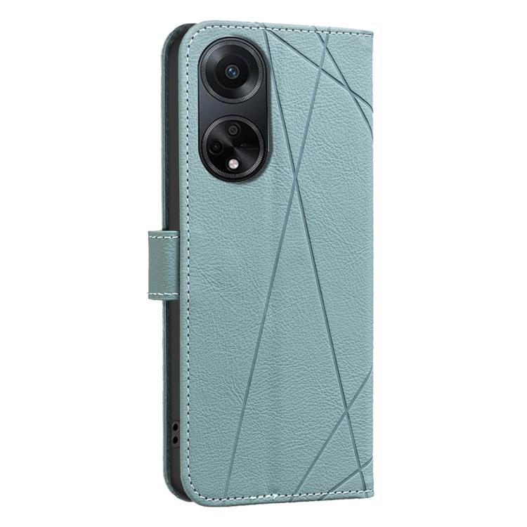 For OPPO A98 5G / F23 / A1 Geometric Pattern RFID Leather Phone Case