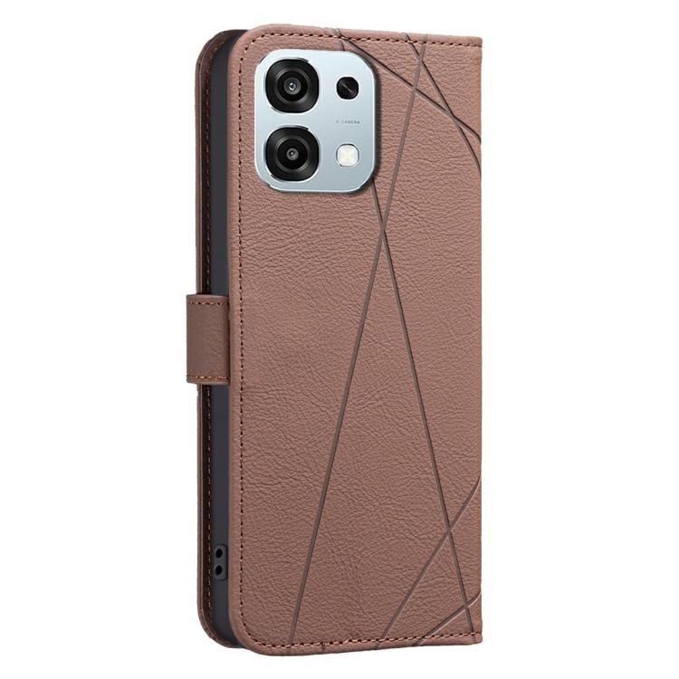 For OPPO A6 Pro 5G/4G Global / F31 5G Geometric Pattern RFID Leather Phone Case