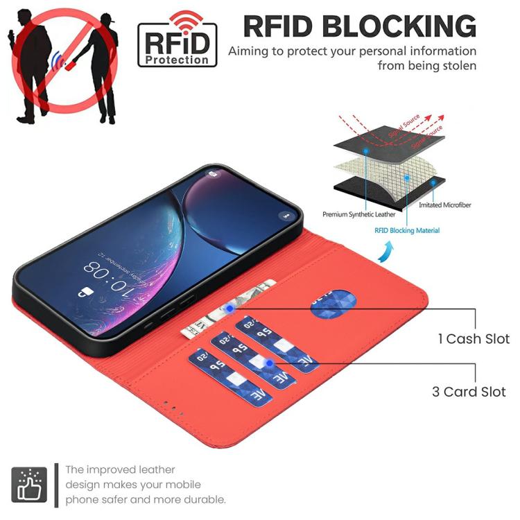 For OPPO A6 Pro 5G/4G Global / F31 5G Geometric Pattern RFID Leather Phone Case